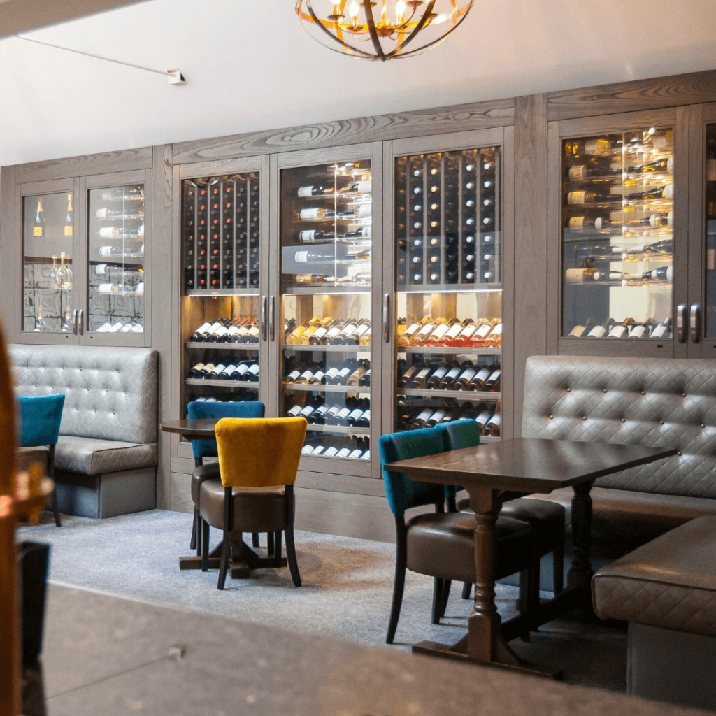 wine wall designers restaurant