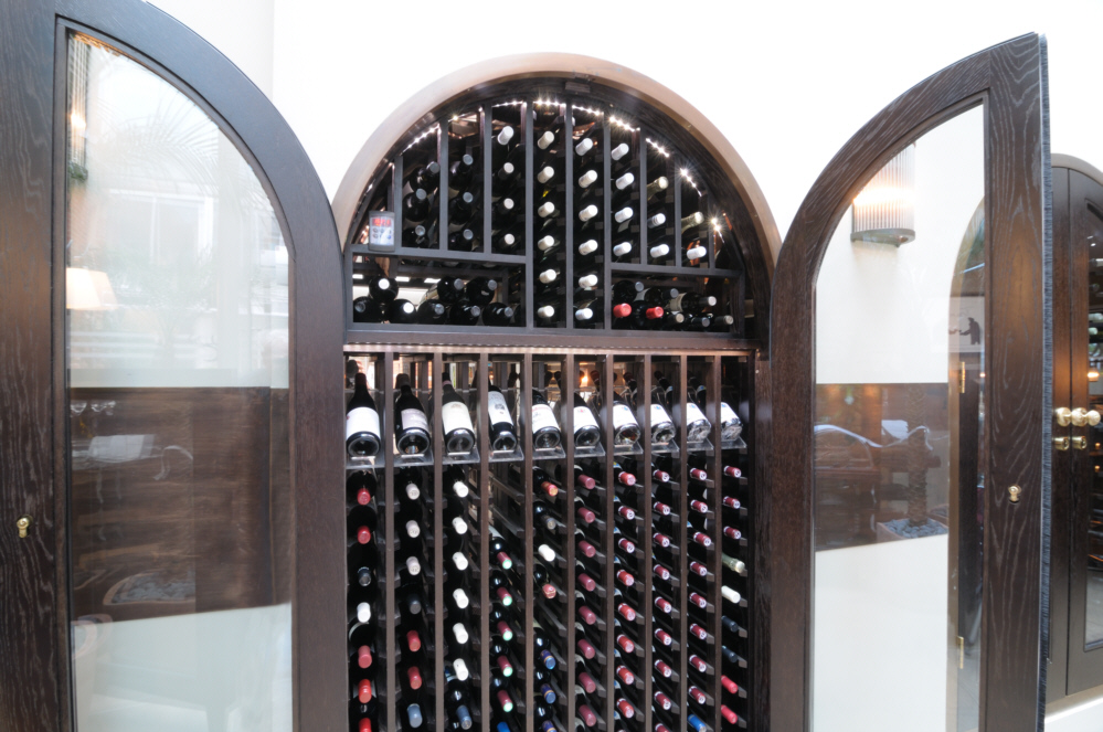made to measure arched wine racking