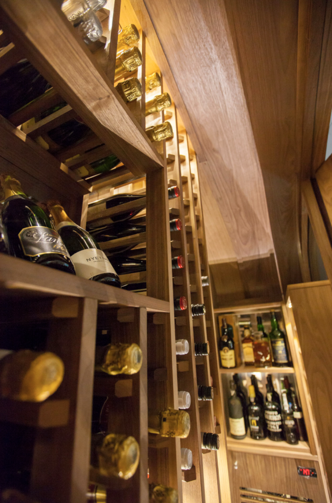 black walnut wine racking