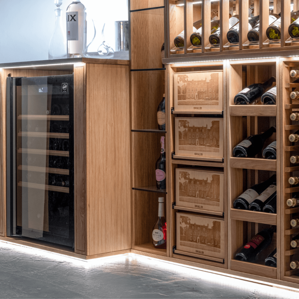 wine cellar featuring temperature control