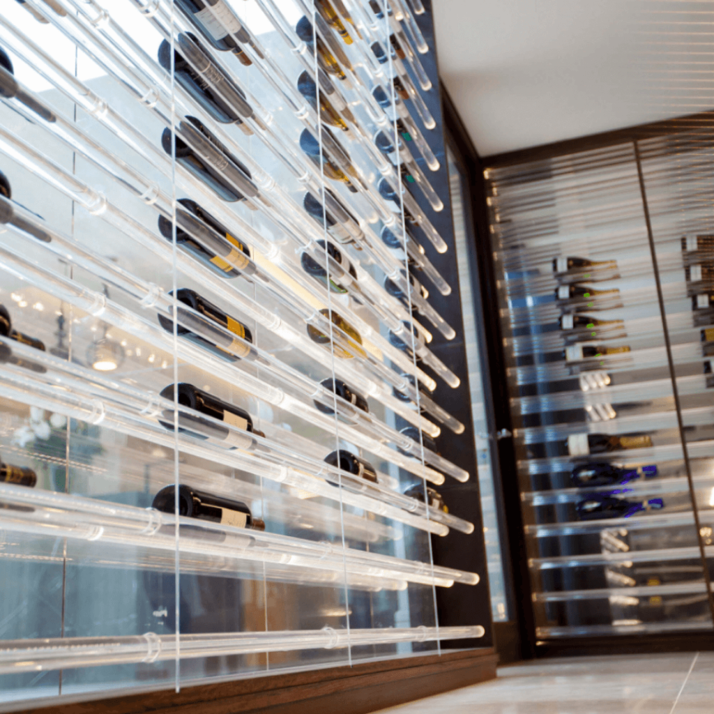 acrylic wine racking system