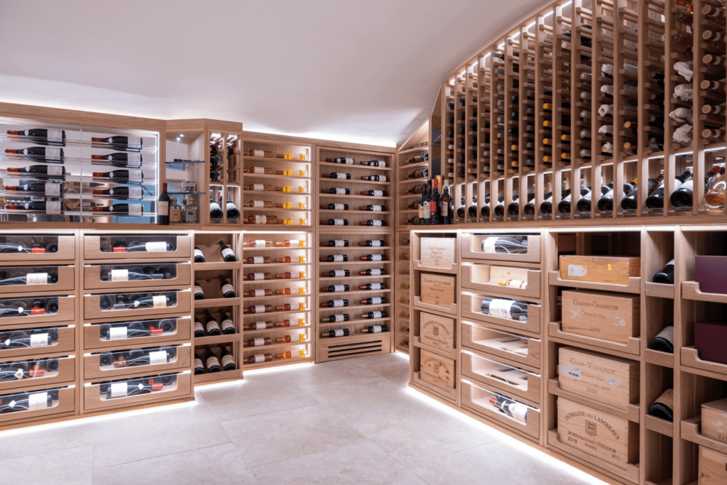custom made secret door for a wine cellar