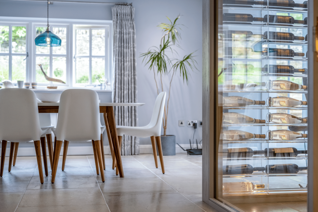 Dining room wine cellar