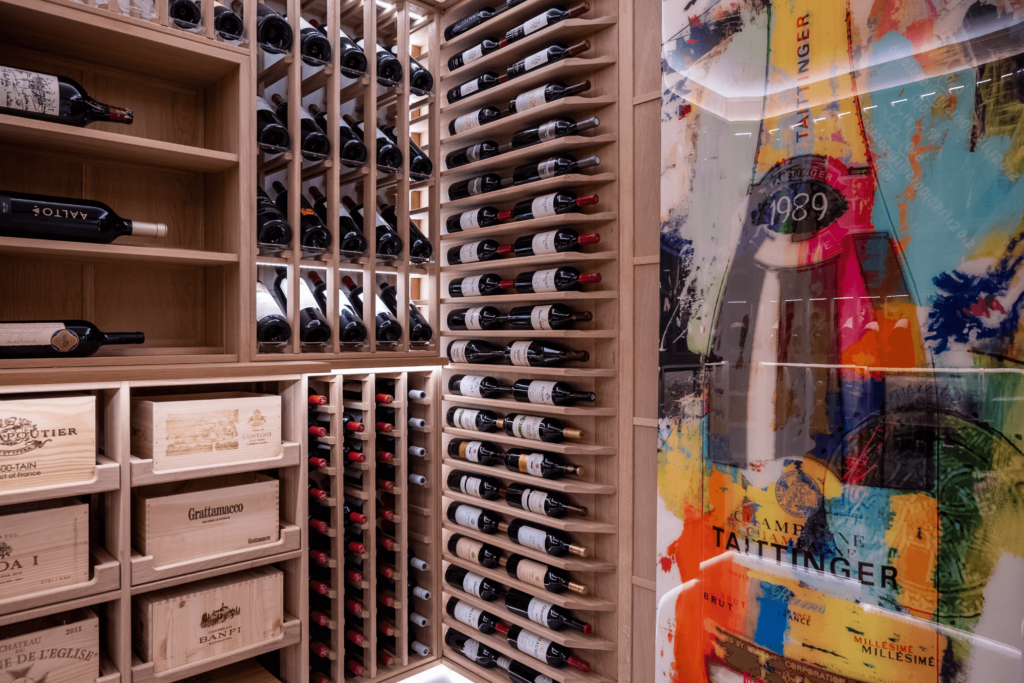 wine champagne bottle art design