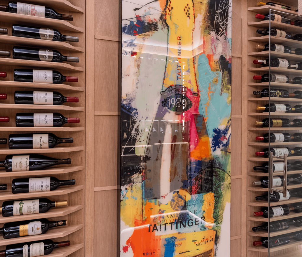 wine champagne bottle art design commission