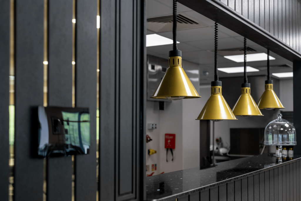 a close up of the kitchen pass