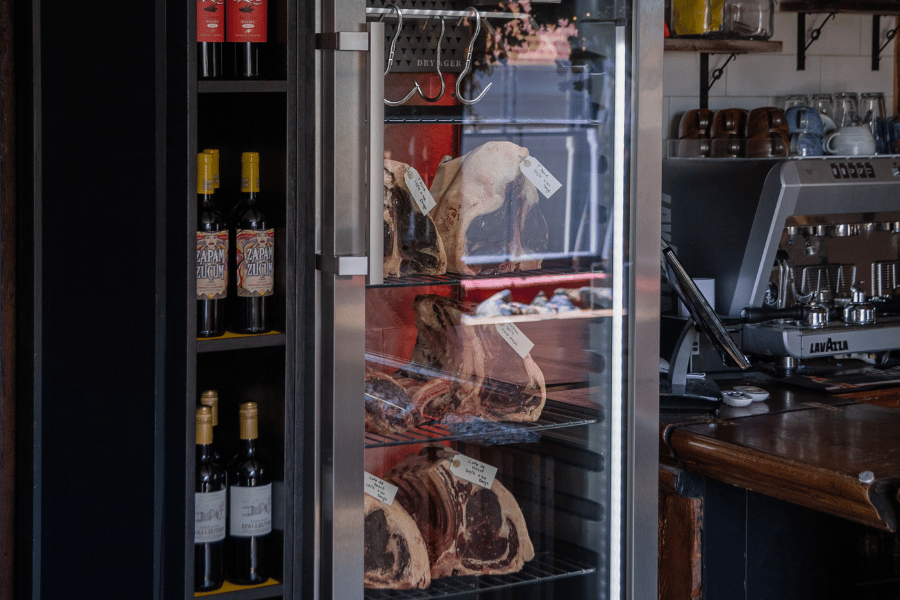 meat fridge and display