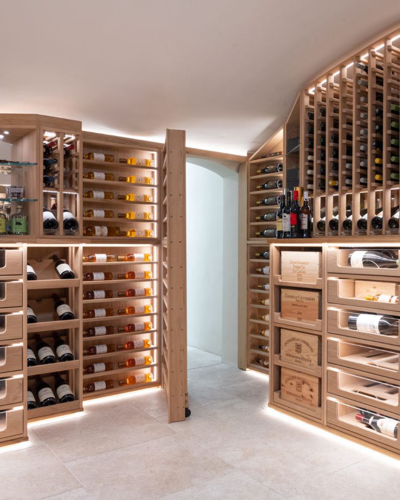 A secret door, located in the underground basement wine cellar