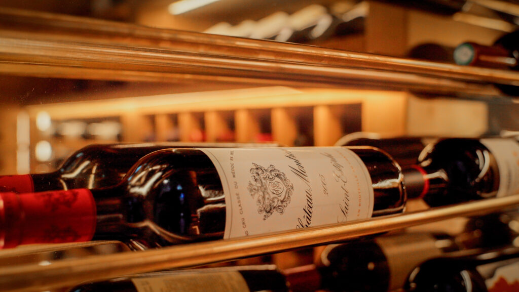 bronze metal rod racking for wine